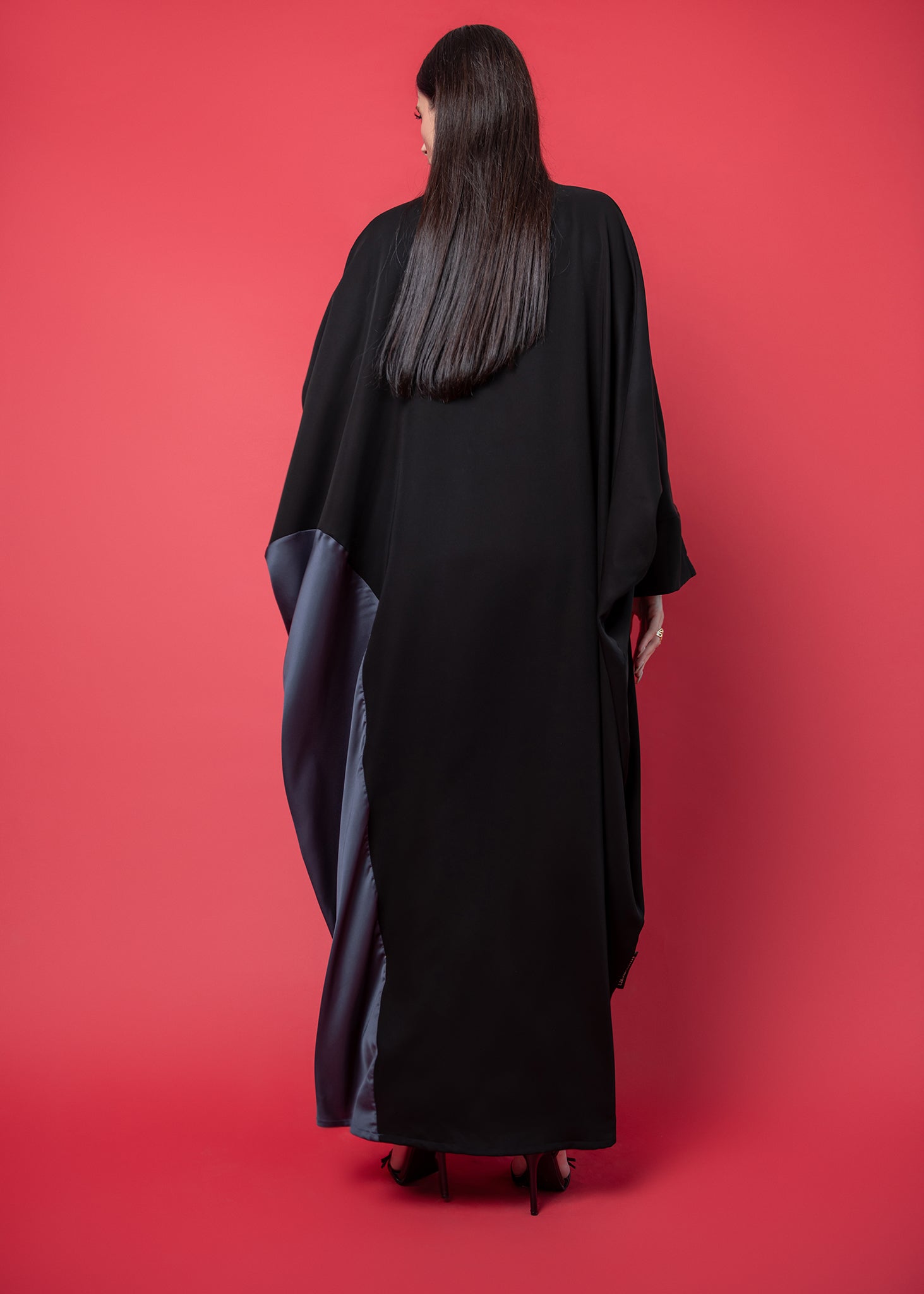 Black crepe abaya