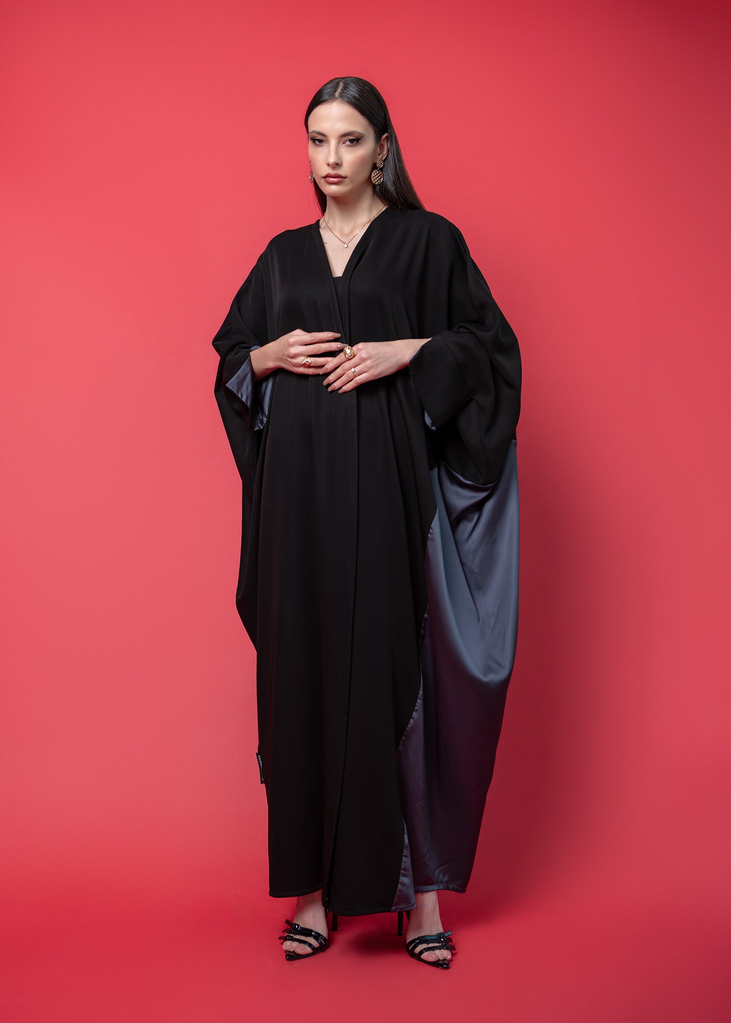 Black crepe abaya