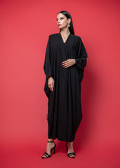 Black crepe abaya