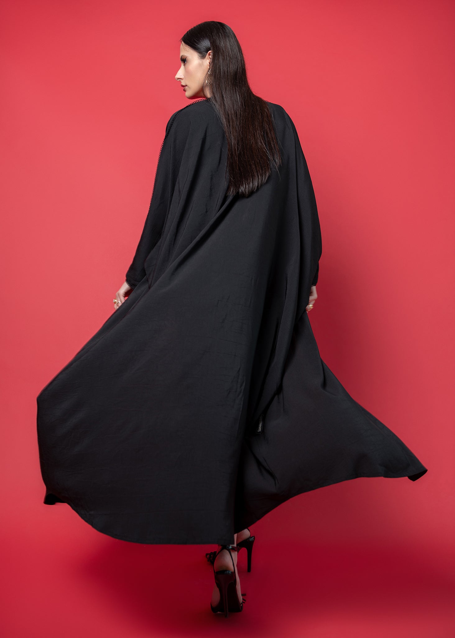 Black crepe abaya