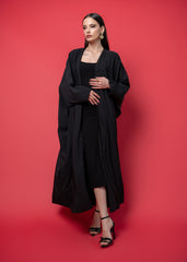 Black crepe abaya