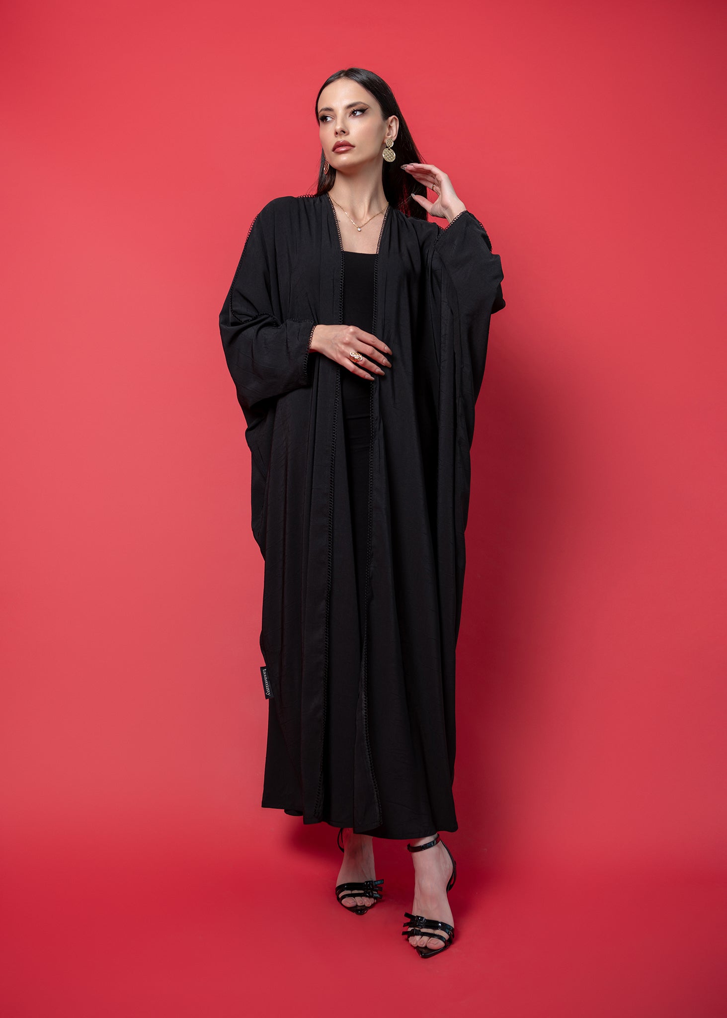 Black crepe abaya