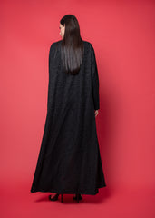 Black Printed abaya