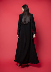 Black crepe abaya