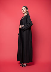 Black crepe Abaya