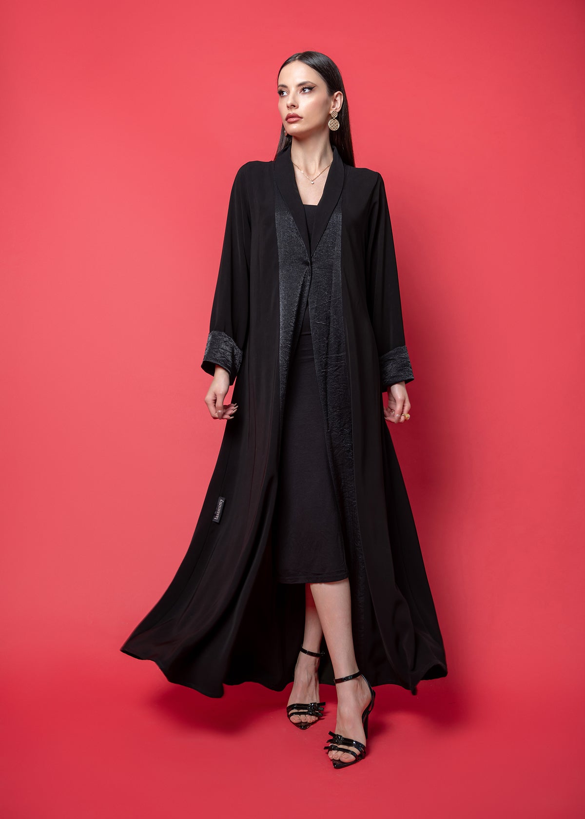 Black crepe Abaya