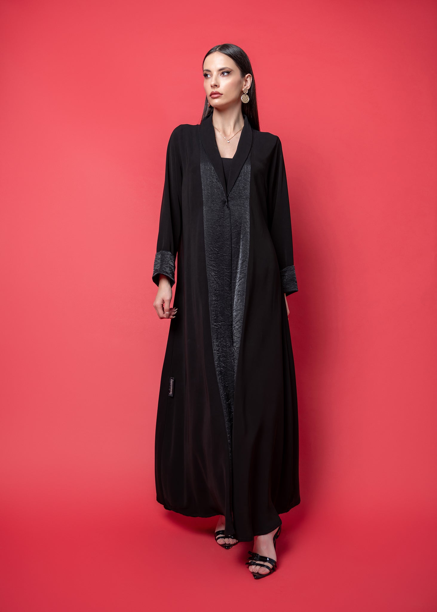 Black crepe Abaya