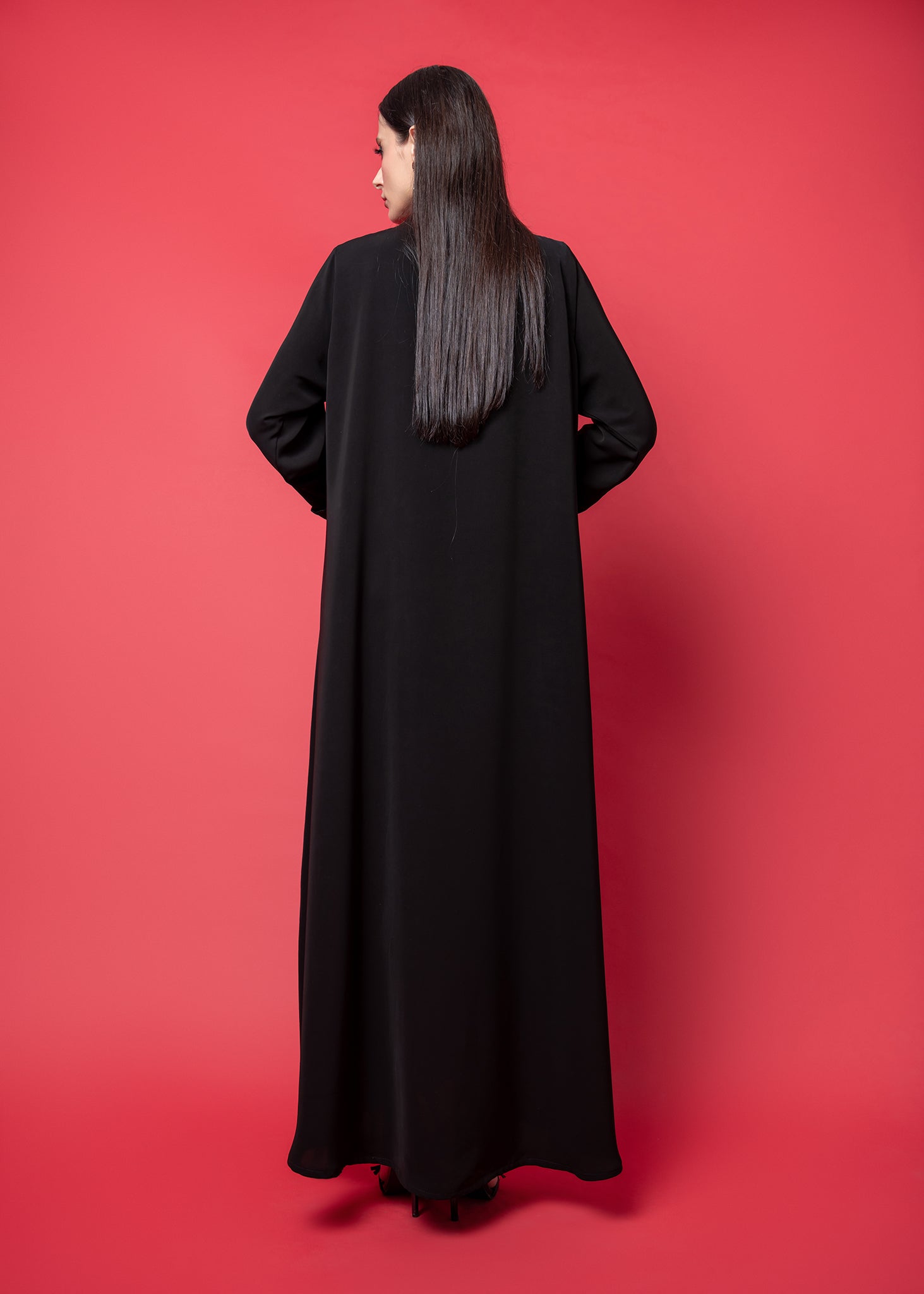 Black crepe Abaya