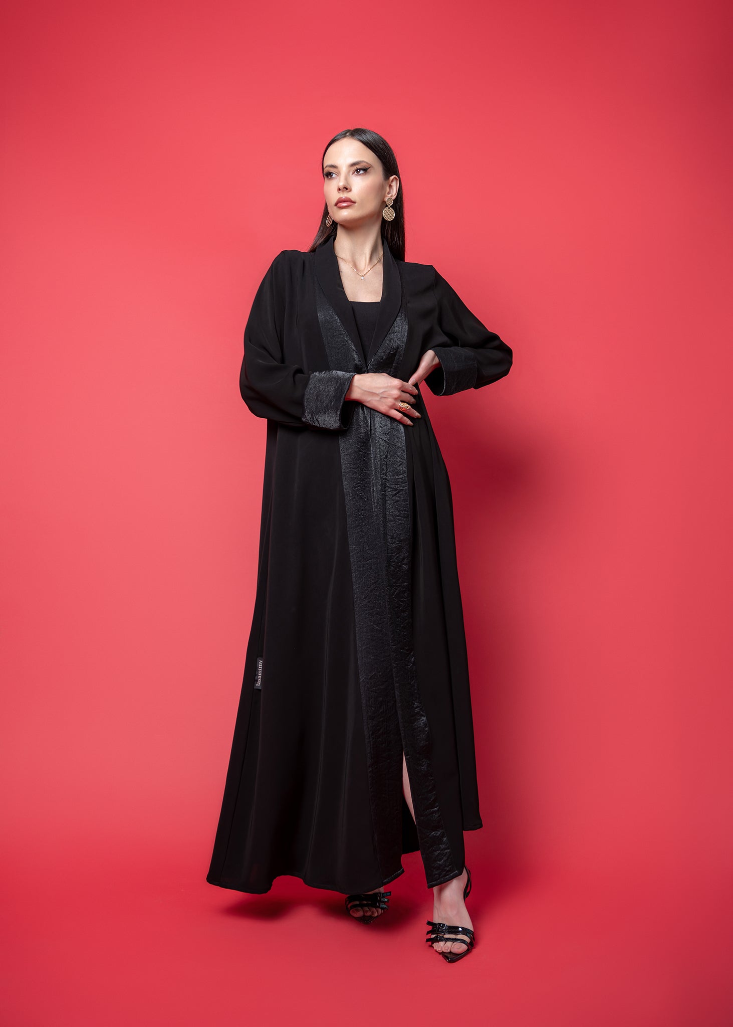 Black crepe Abaya