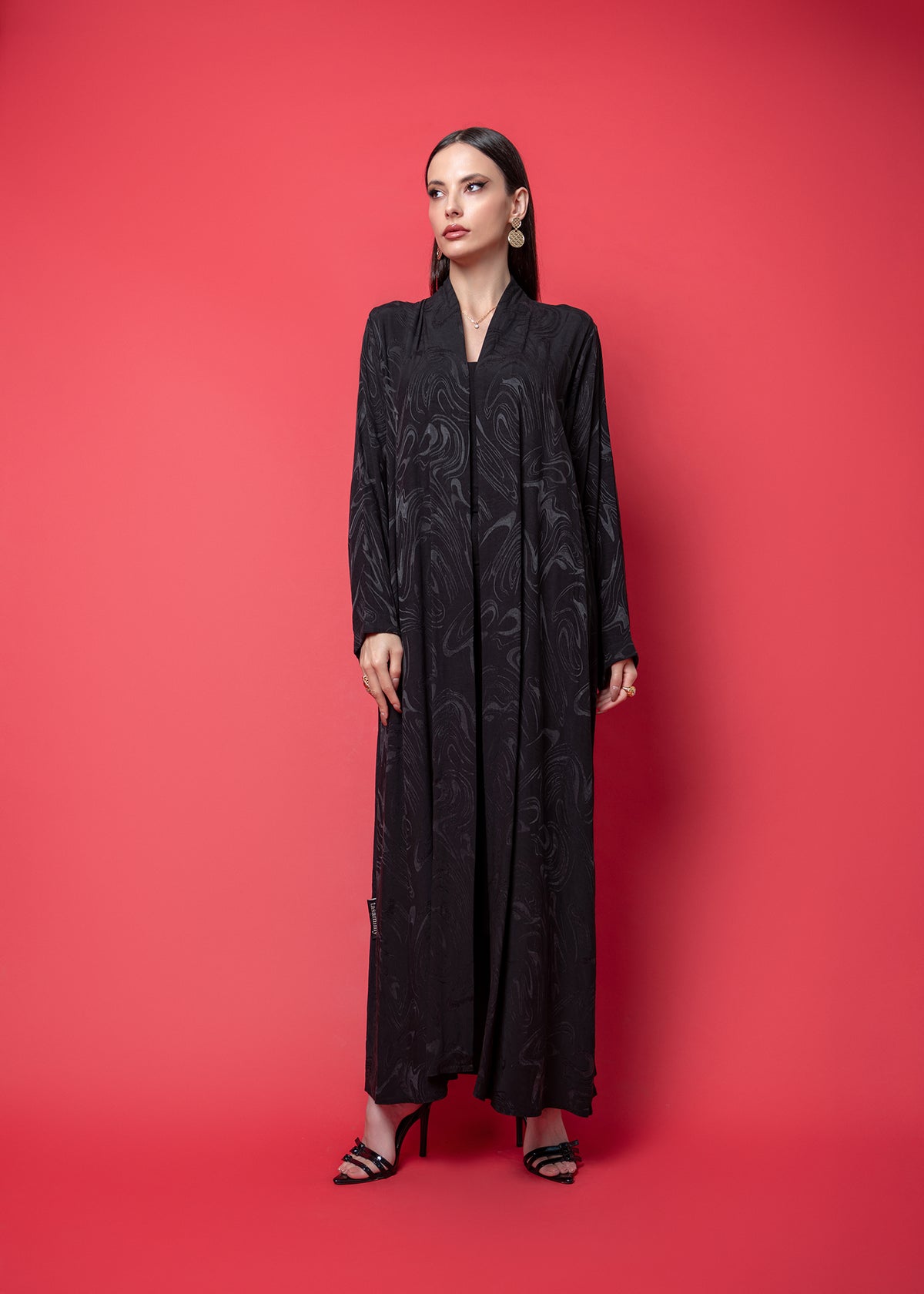 Black crepe Abaya