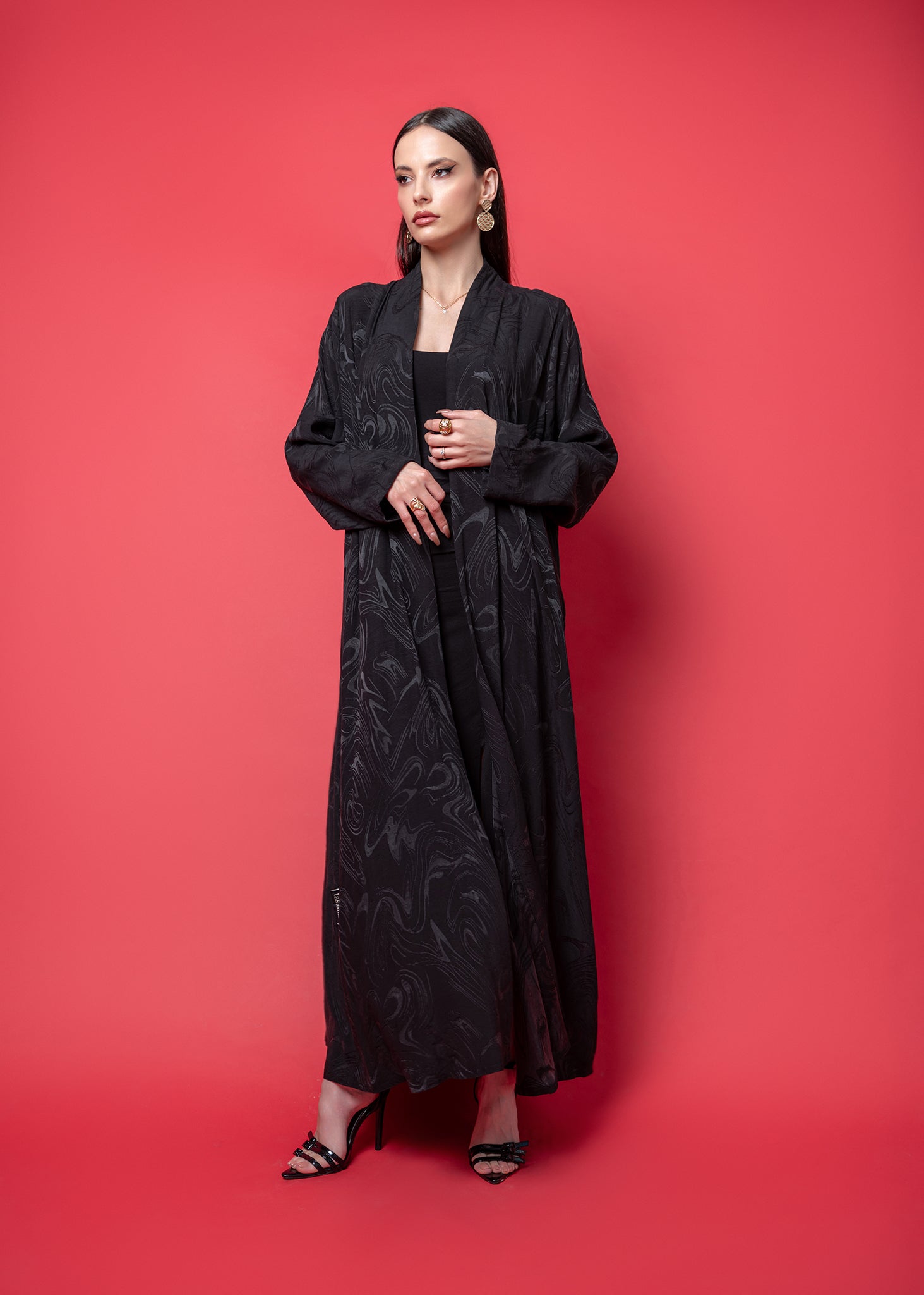 Black crepe Abaya