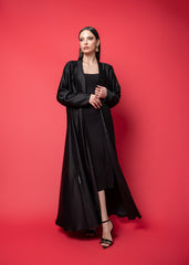 METALLIC BLACK ABAYA