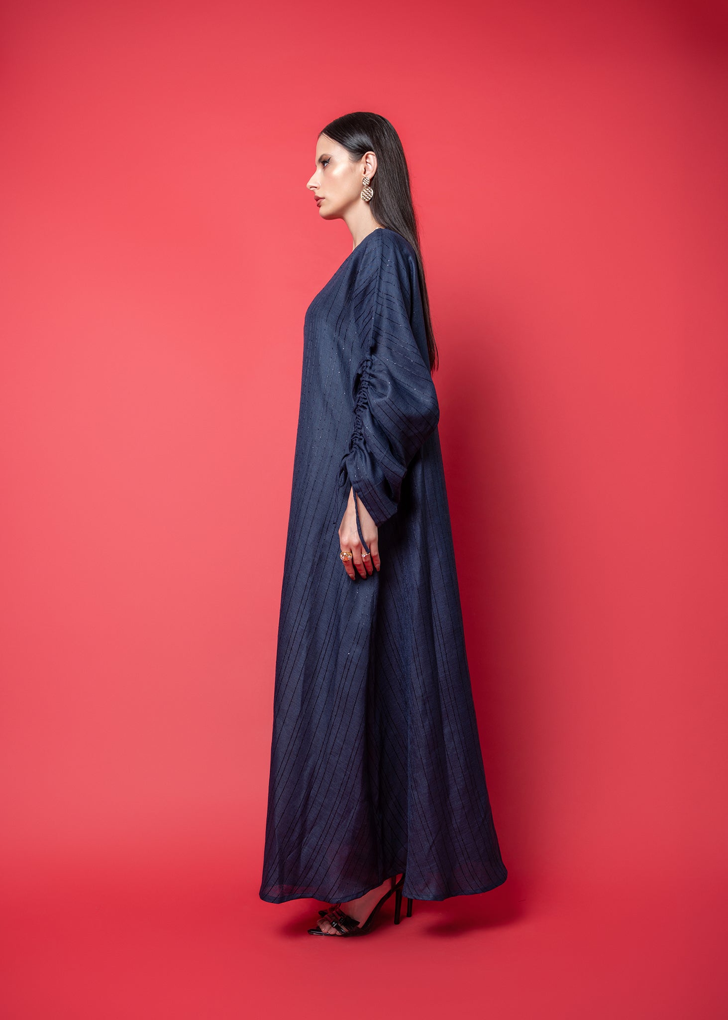 Blue Linen Abaya