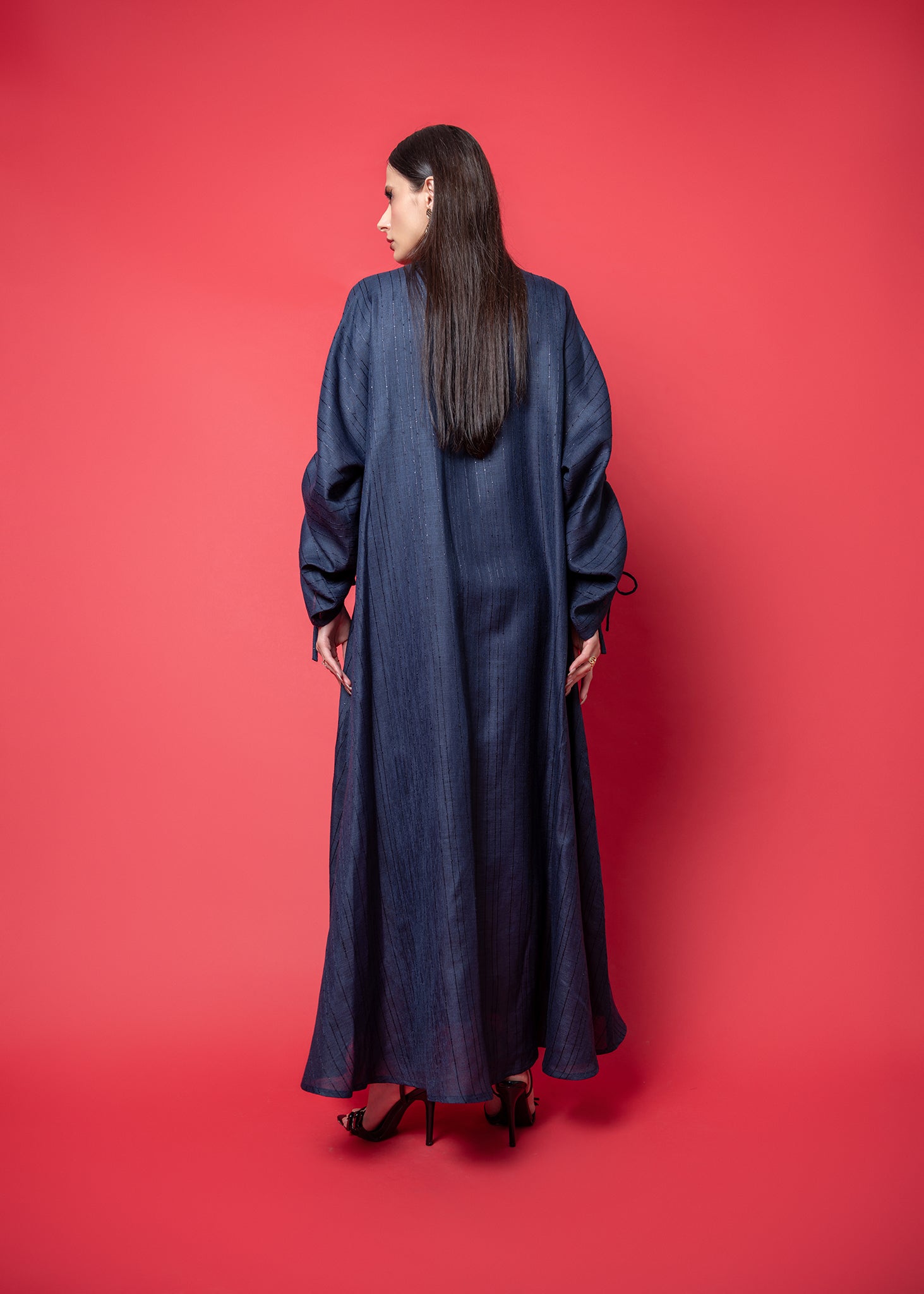 Blue Linen Abaya