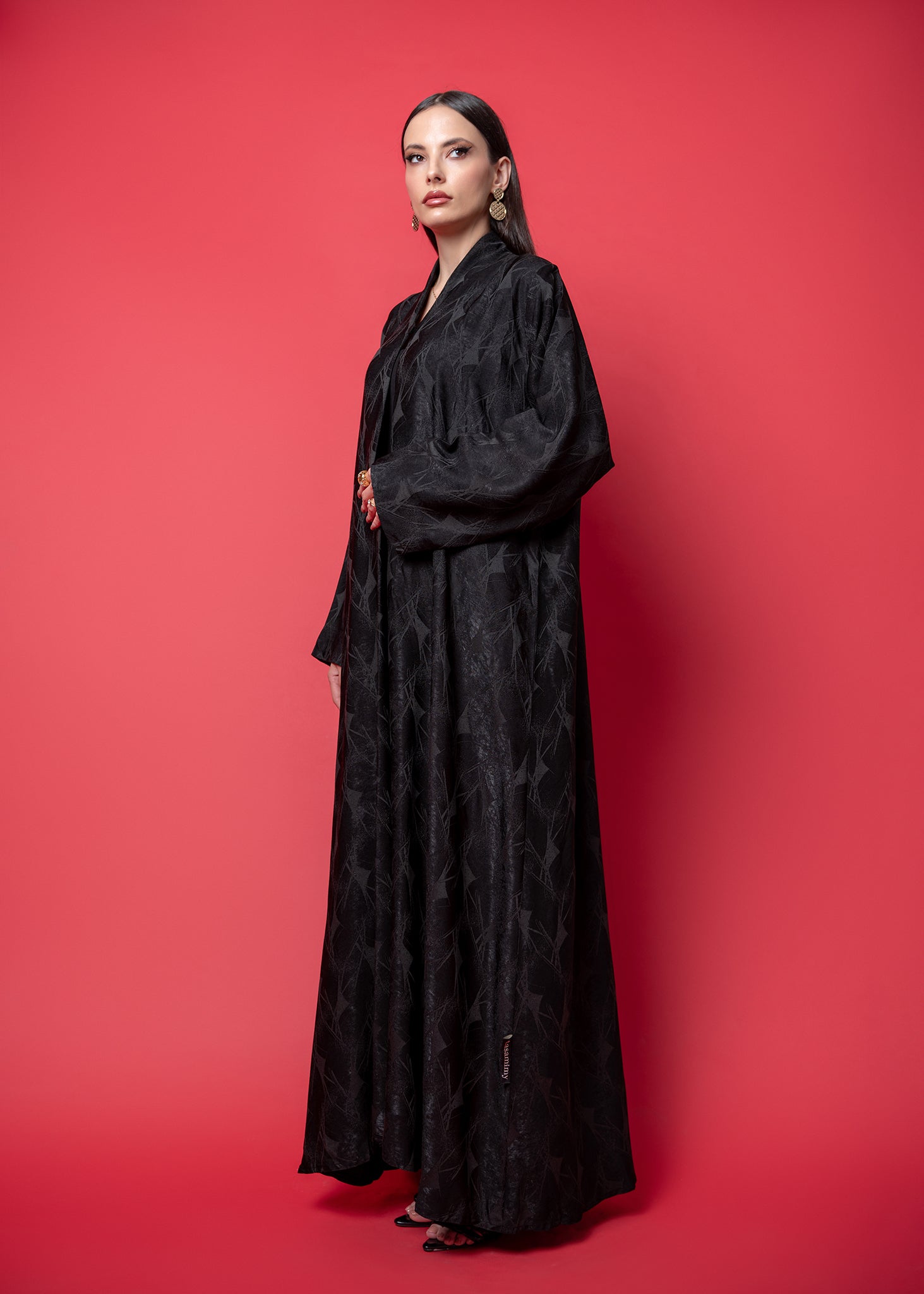 Black crepe Abaya