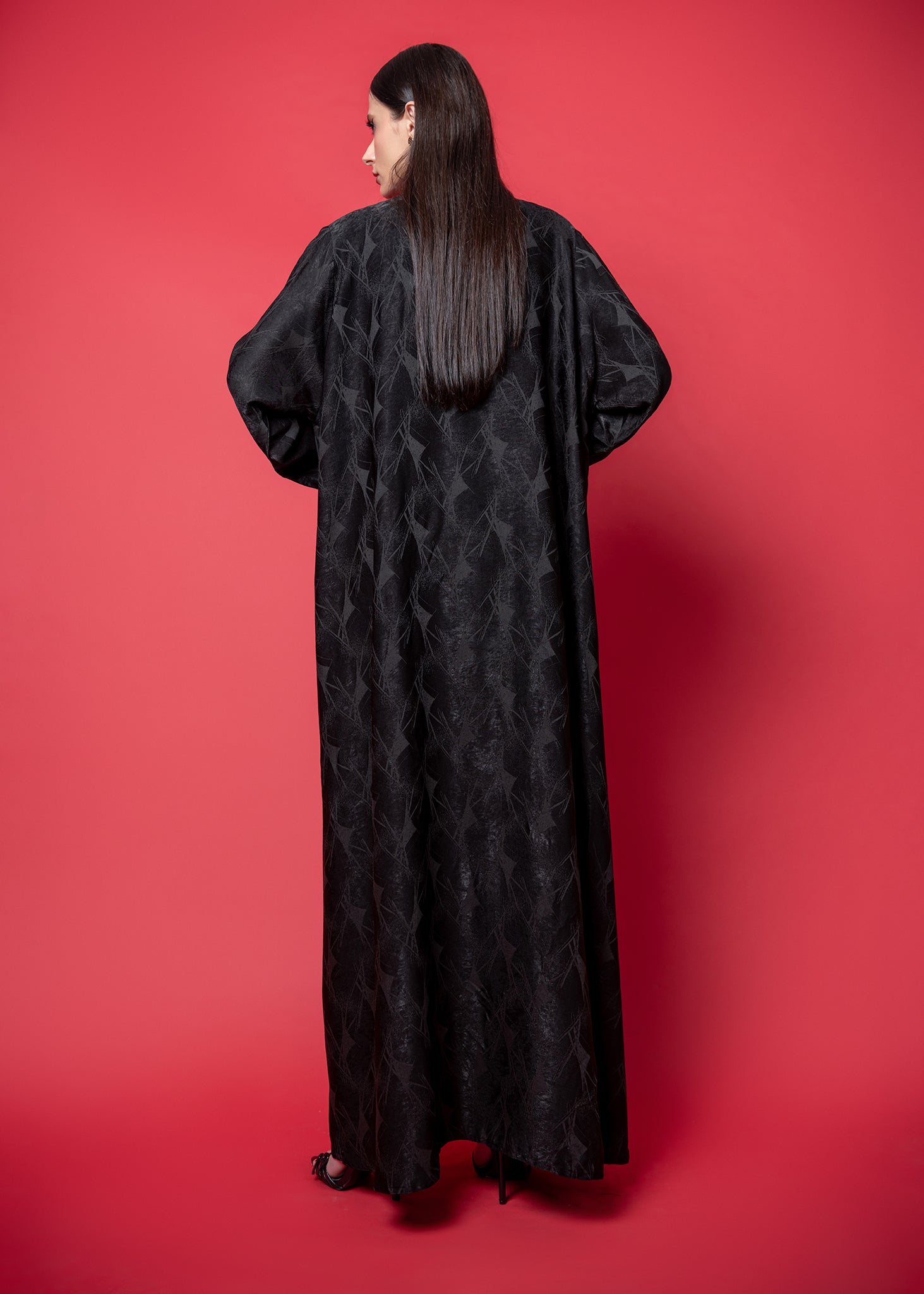 Black crepe Abaya