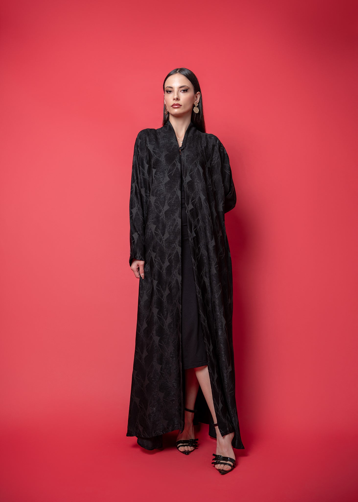 Black crepe Abaya