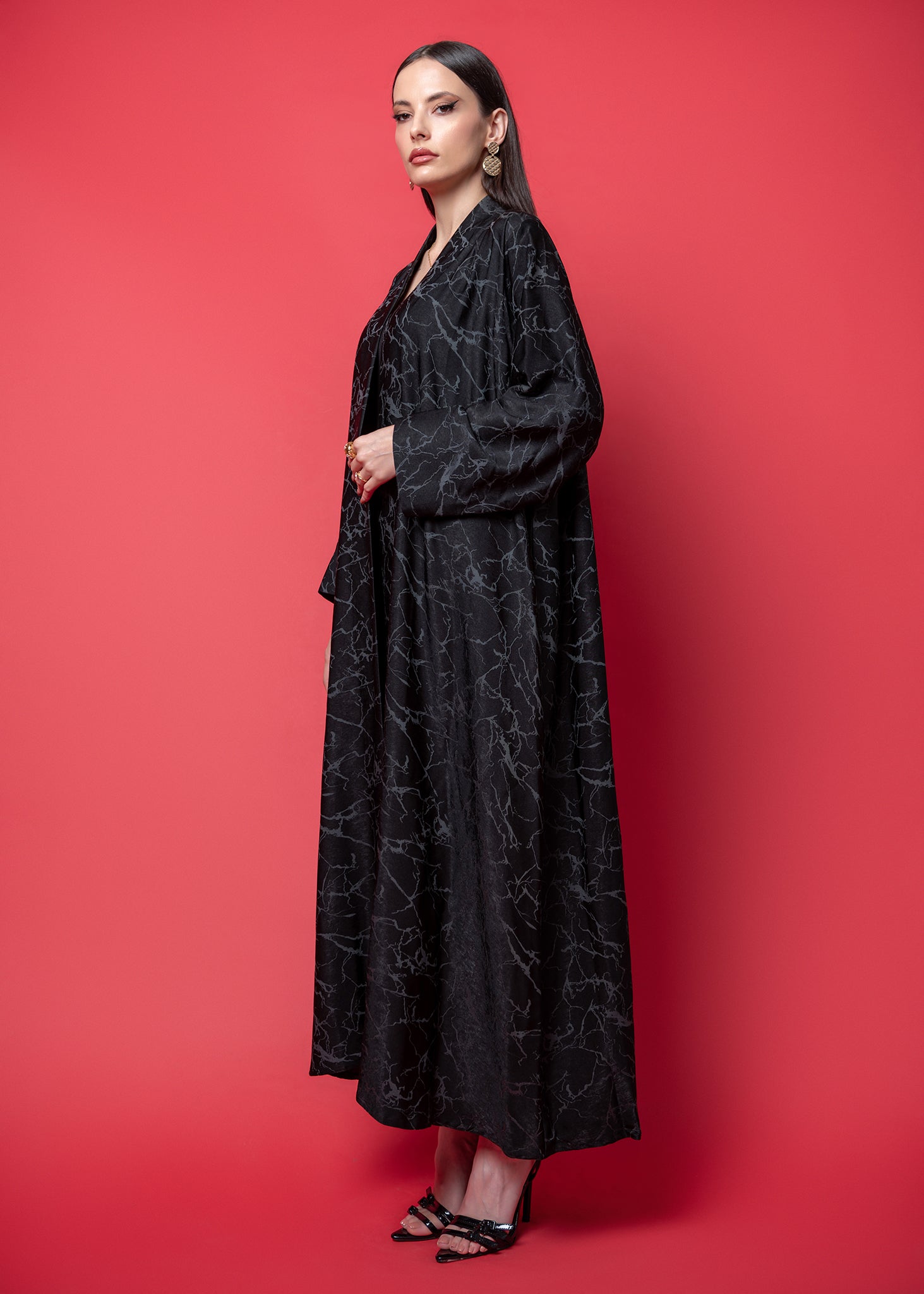 Black crepe Abaya