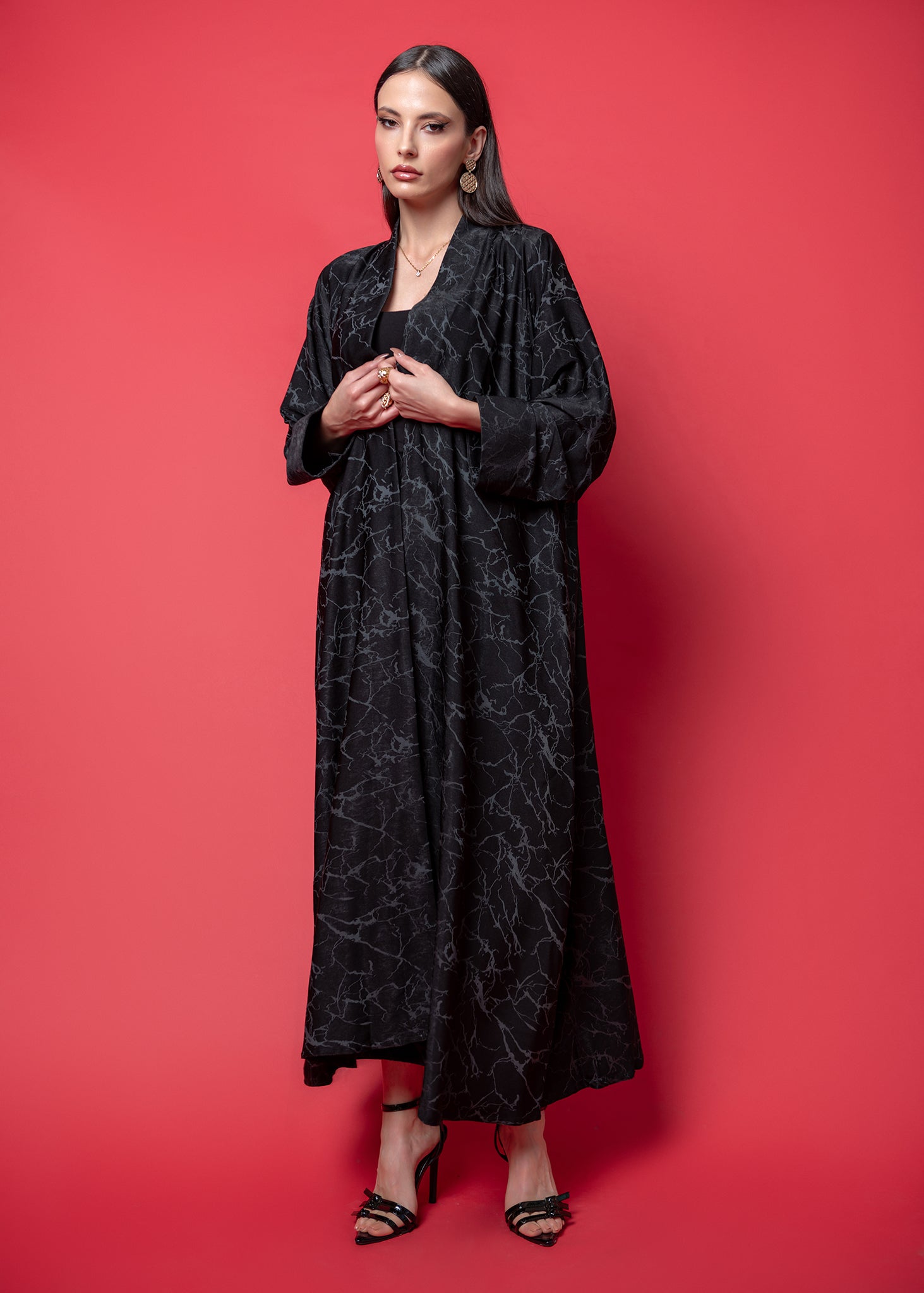 Black crepe Abaya