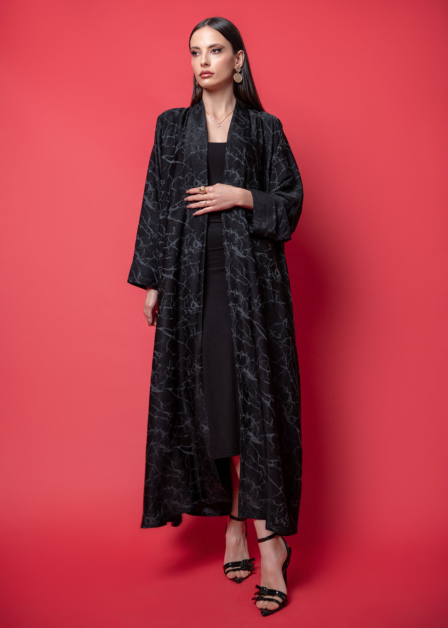 Black crepe Abaya