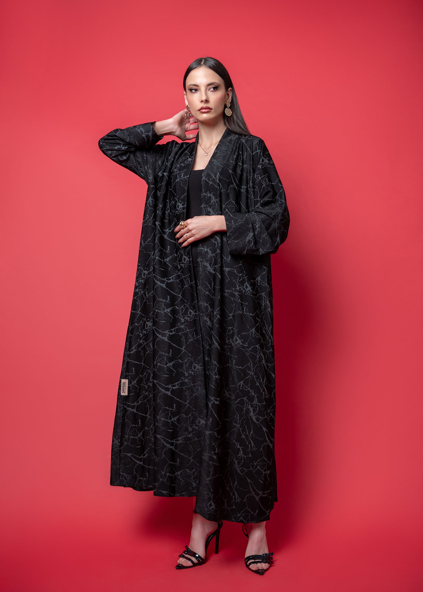 Black crepe Abaya