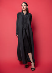 Black crepe Abaya