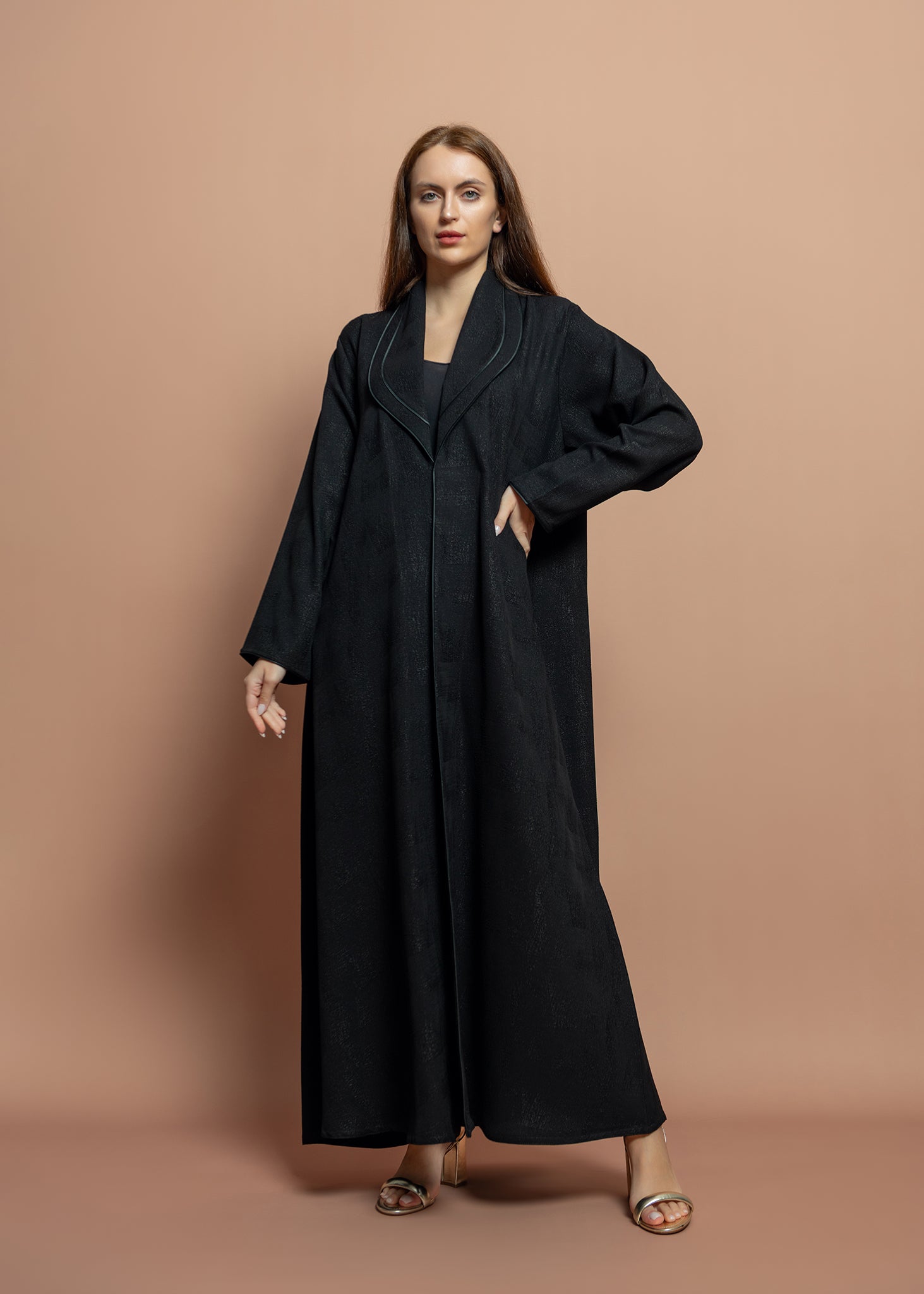 Black crepe Abaya