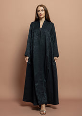 Black crepe Abaya