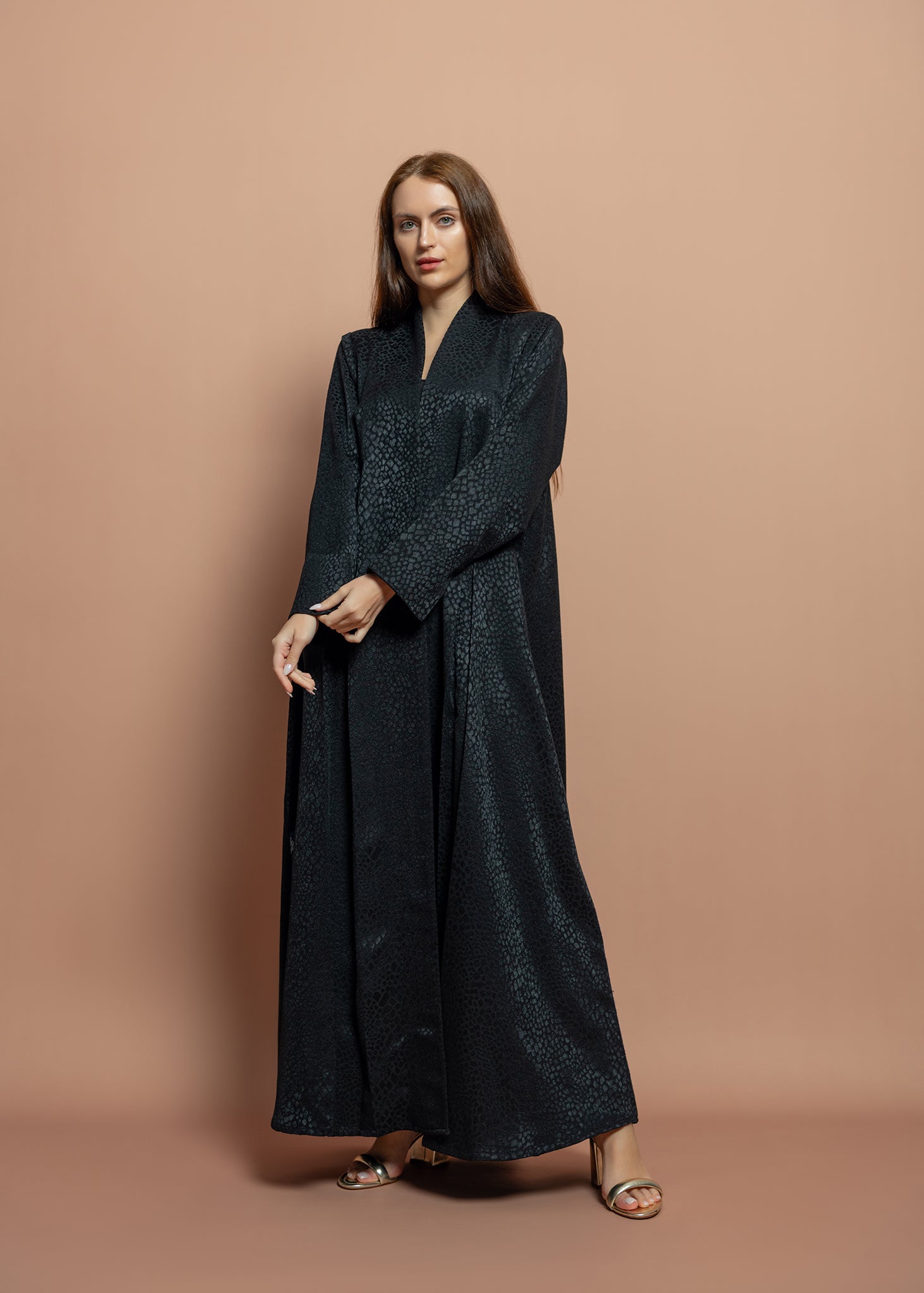 Black crepe Abaya