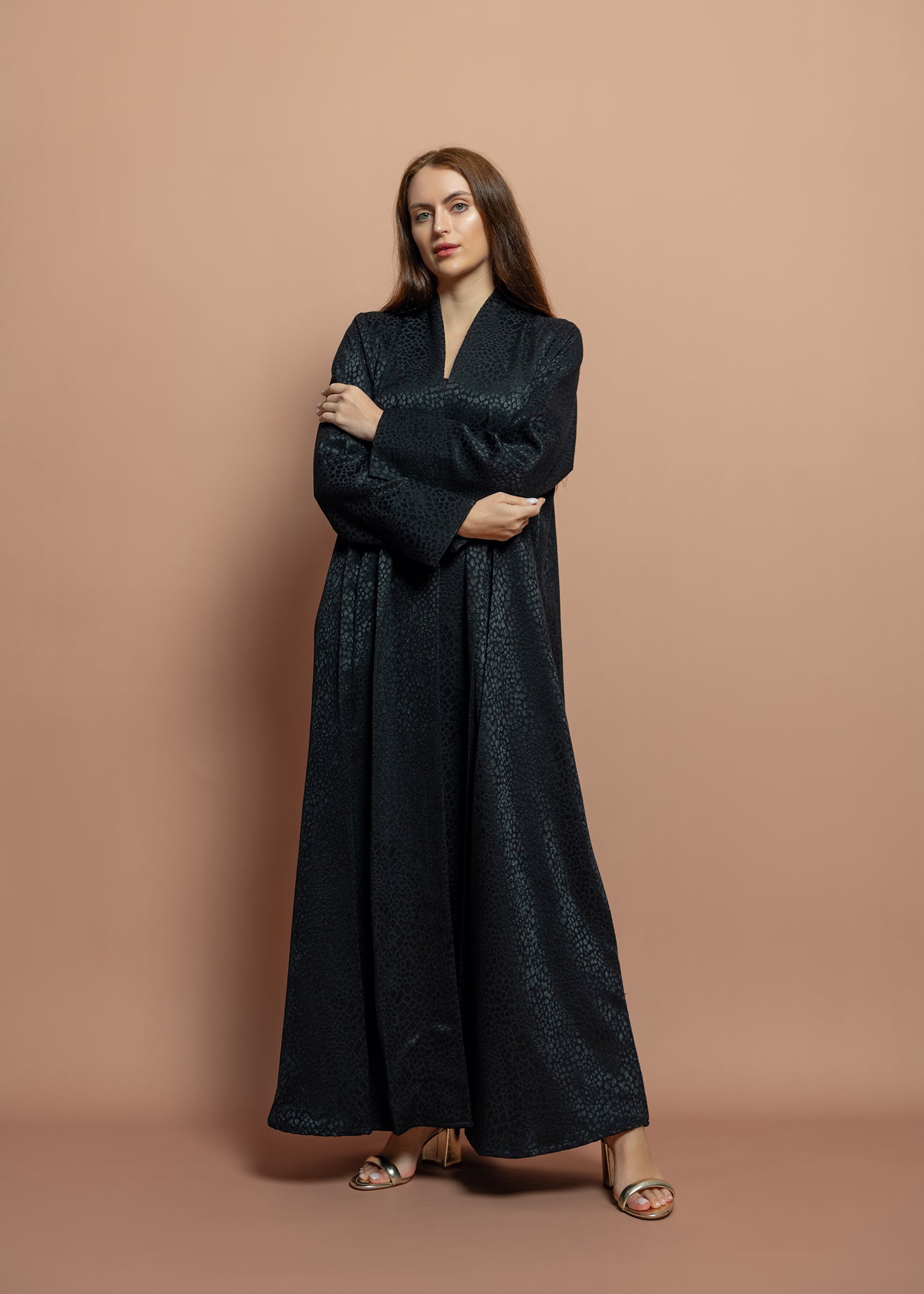 Black crepe Abaya
