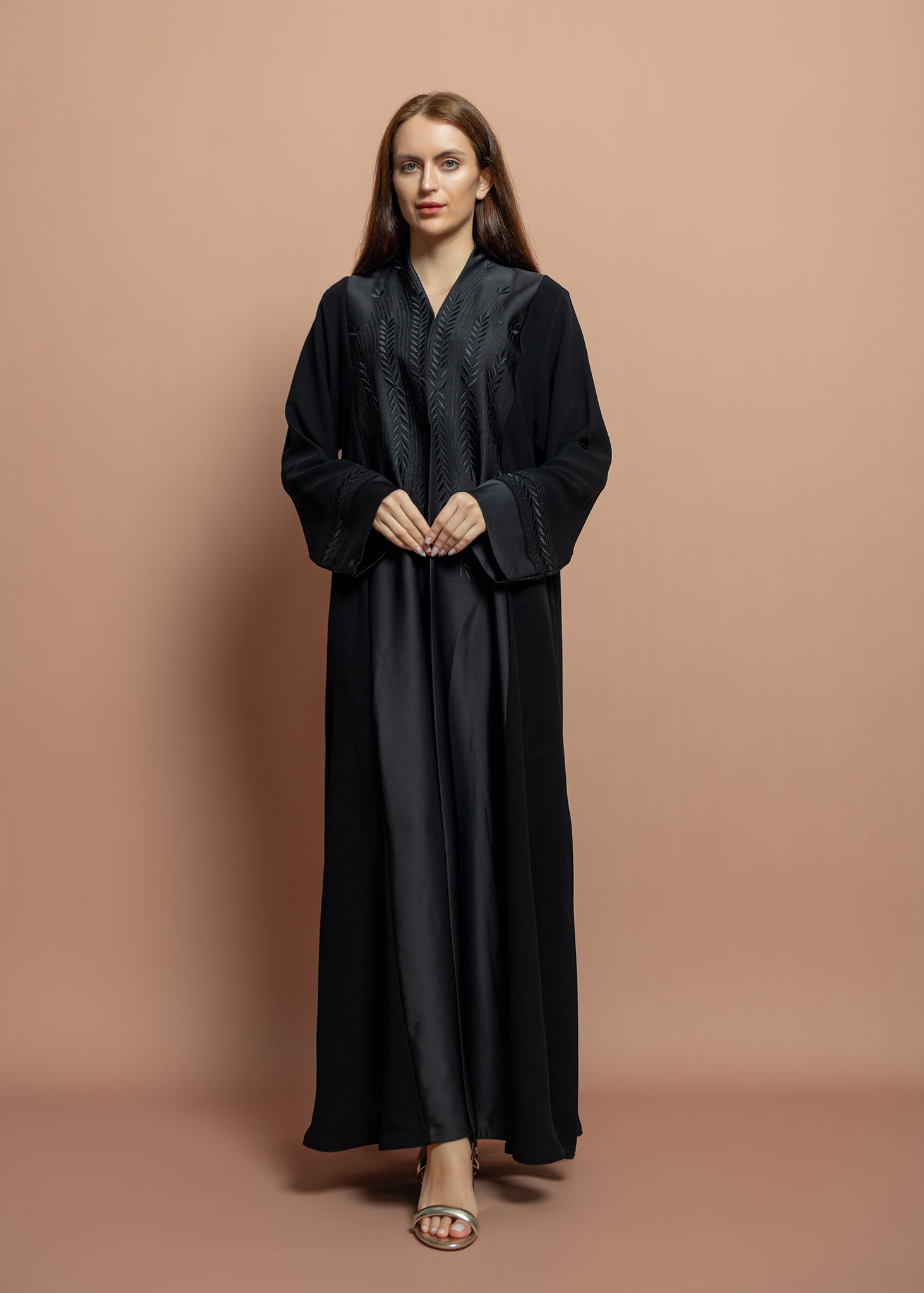 Black crepe Abaya