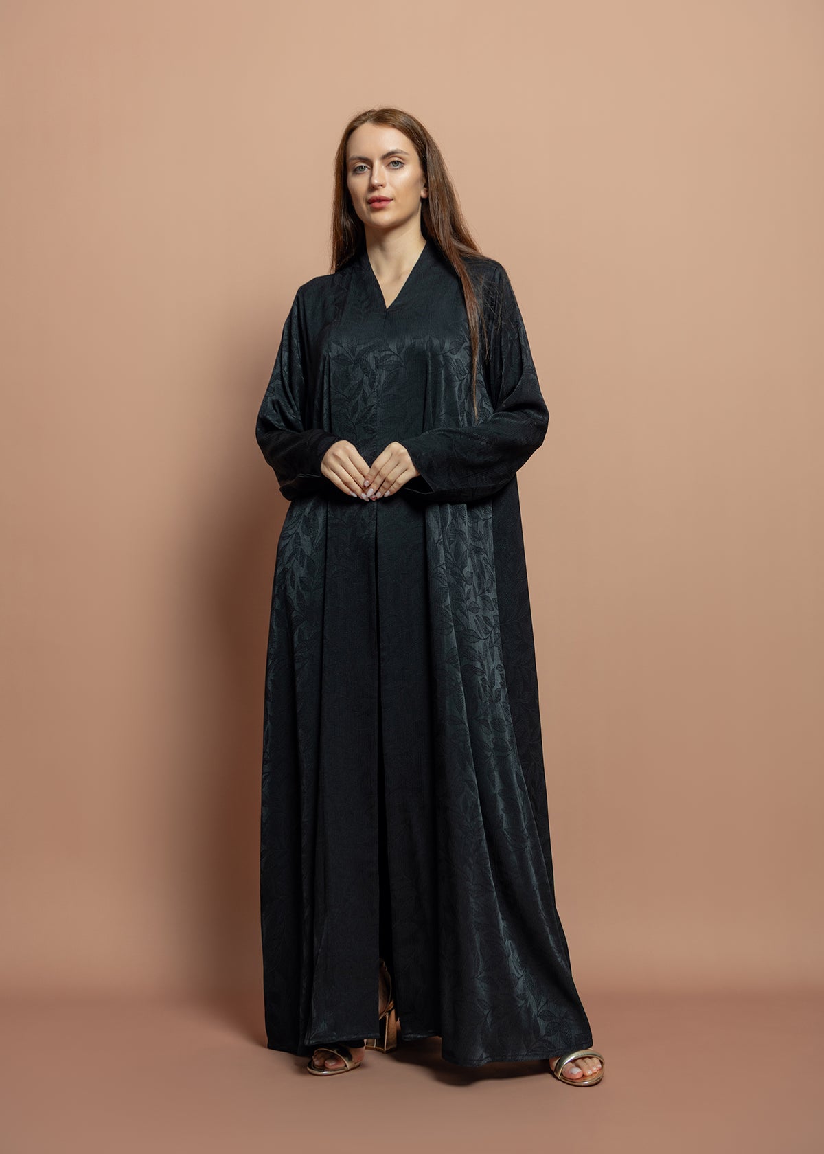 Black crepe Abaya