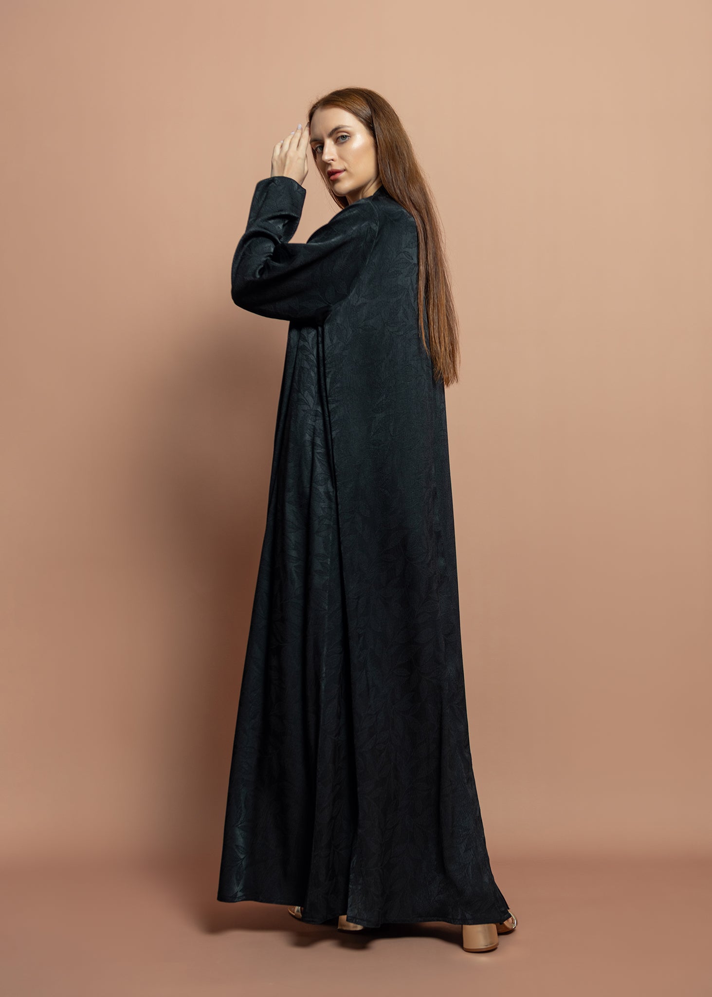 Black crepe Abaya