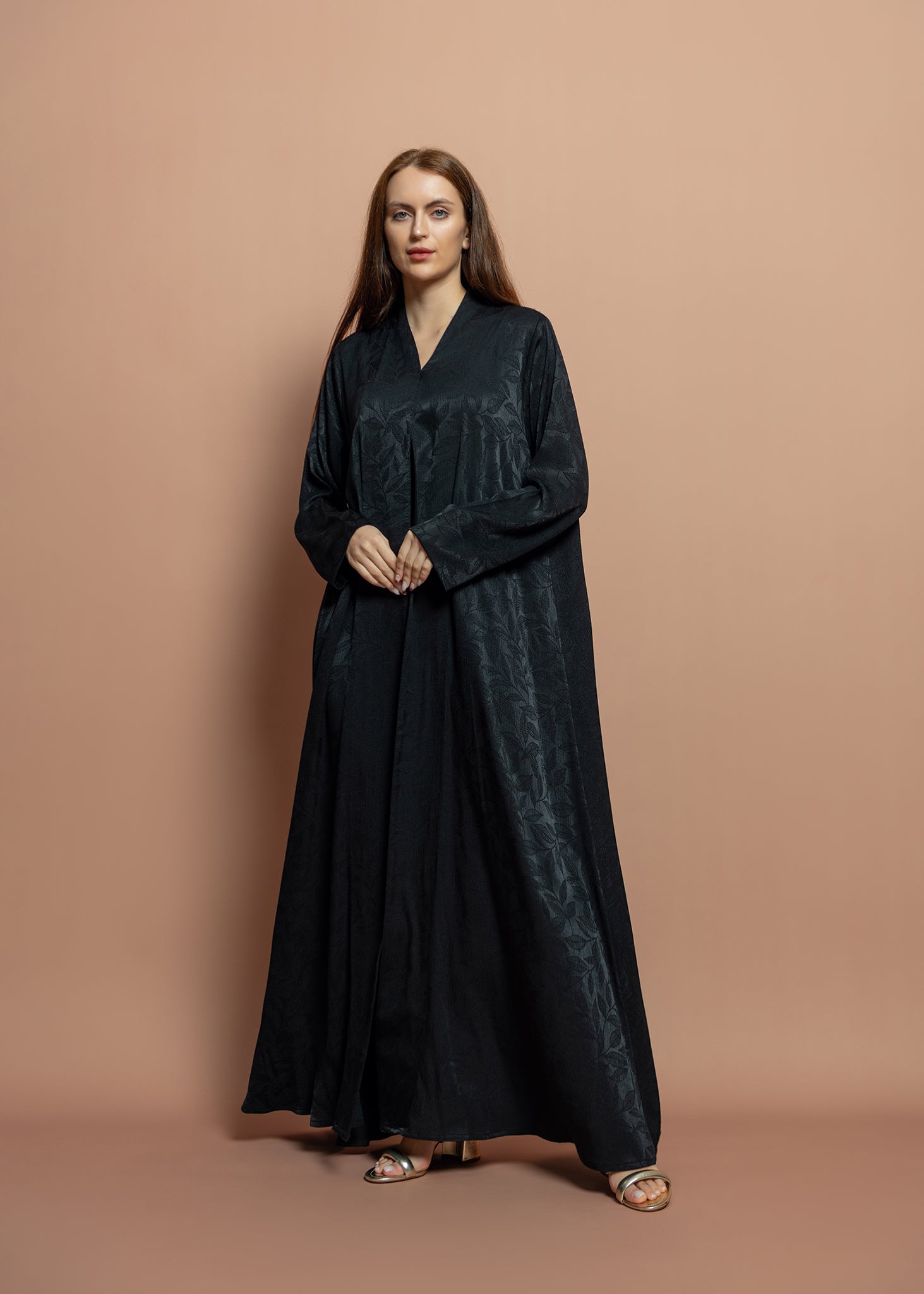 Black crepe Abaya