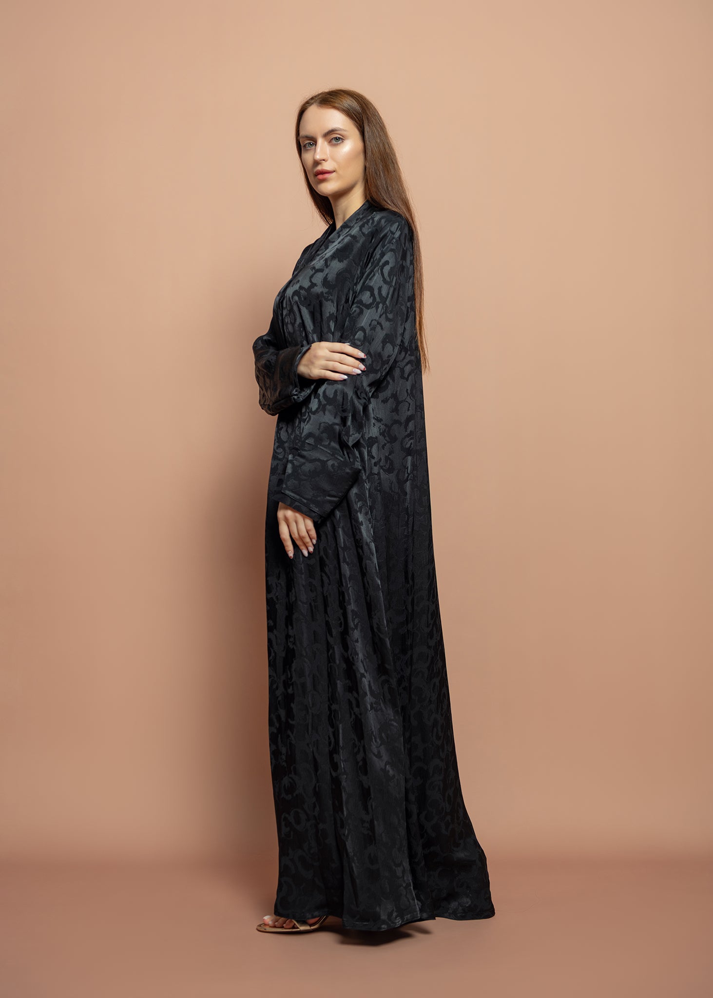 Black crepe Abaya