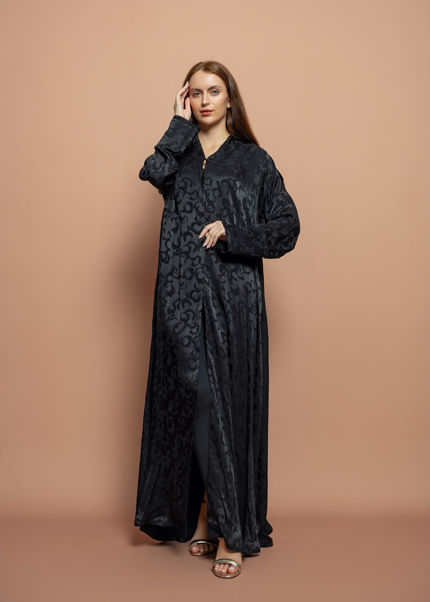 Black crepe Abaya