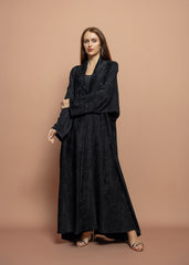 Black crepe Abaya