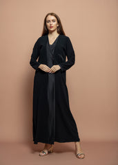 Black crepe Abaya