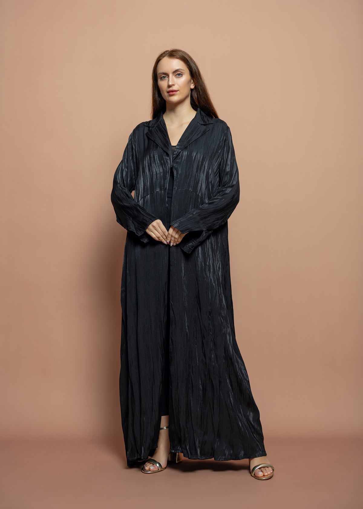 Black crepe Abaya