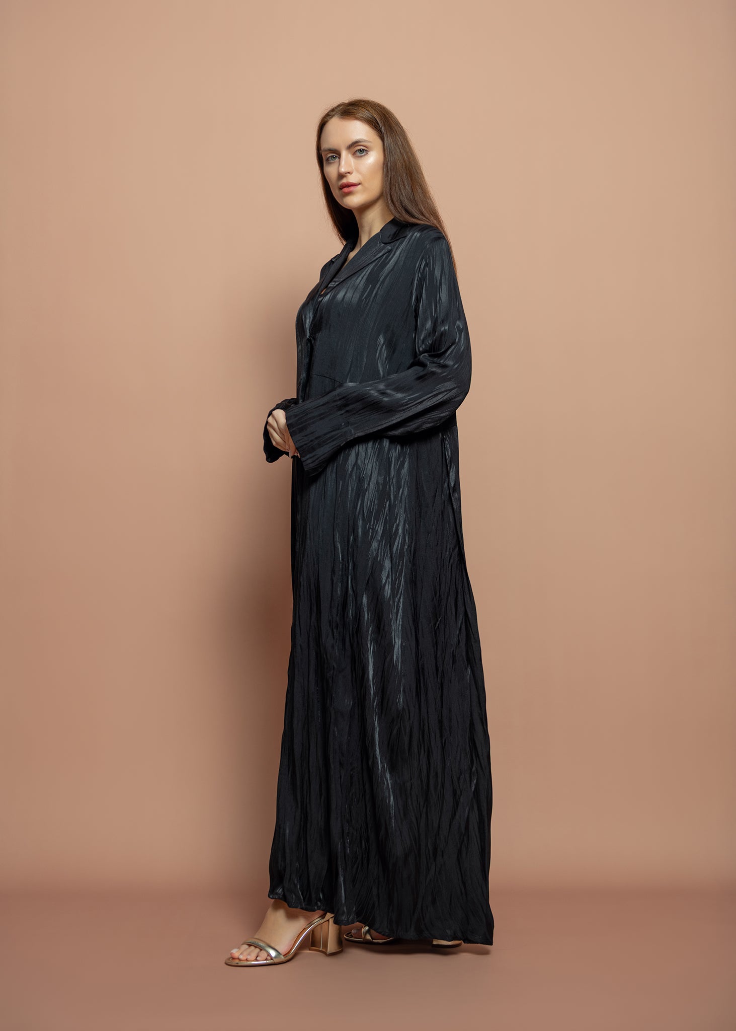 Black crepe Abaya