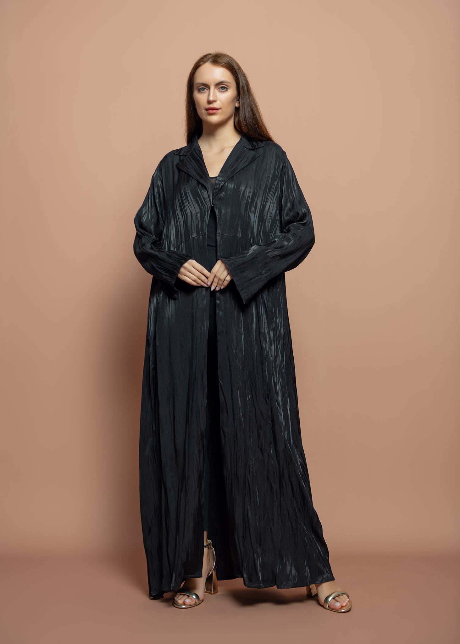 Black crepe Abaya
