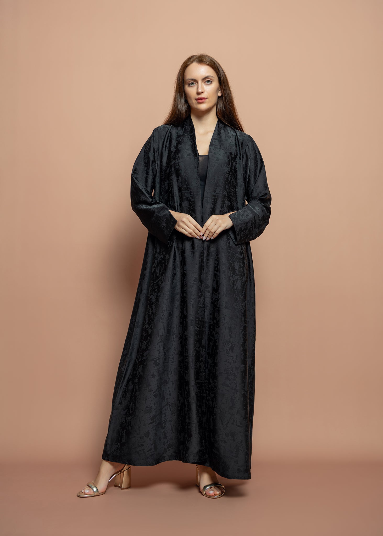 Black crepe Abaya