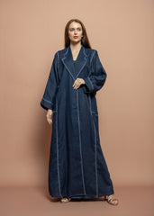 Blue linen Abaya