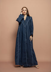 Blue linen Abaya