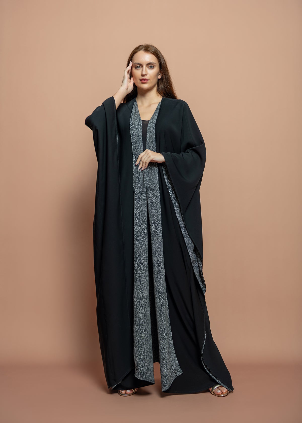 Black crepe Abaya