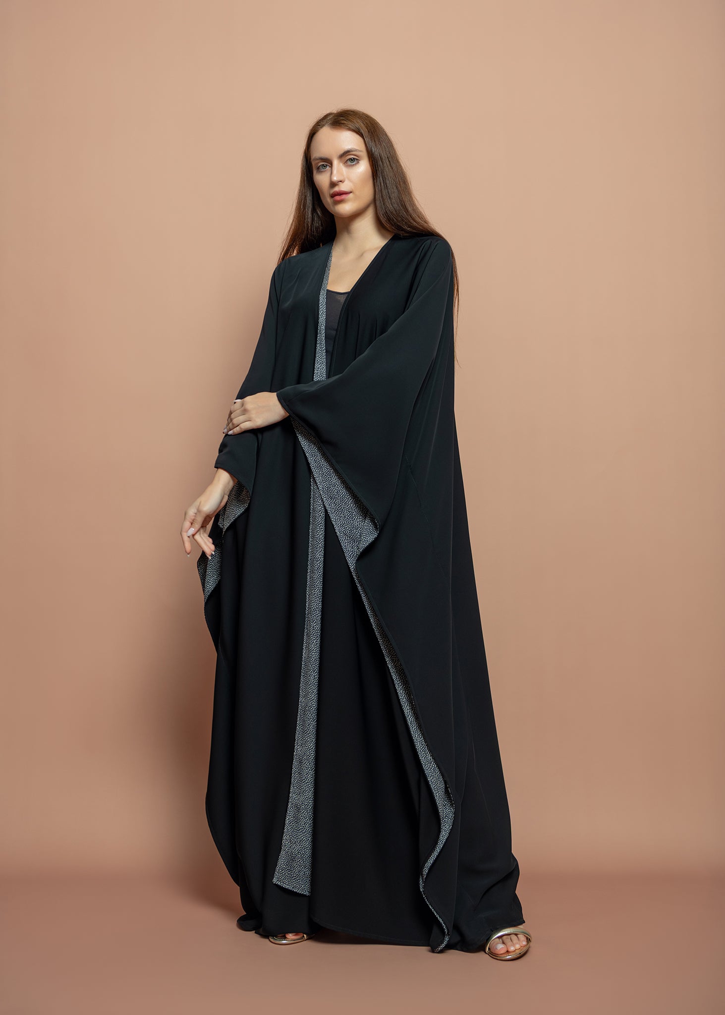 Black crepe Abaya