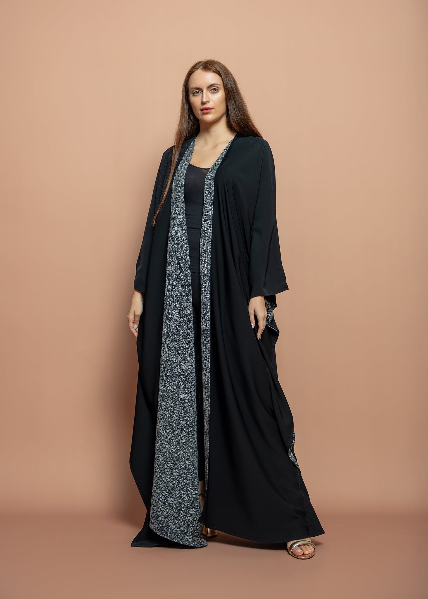 Black crepe Abaya