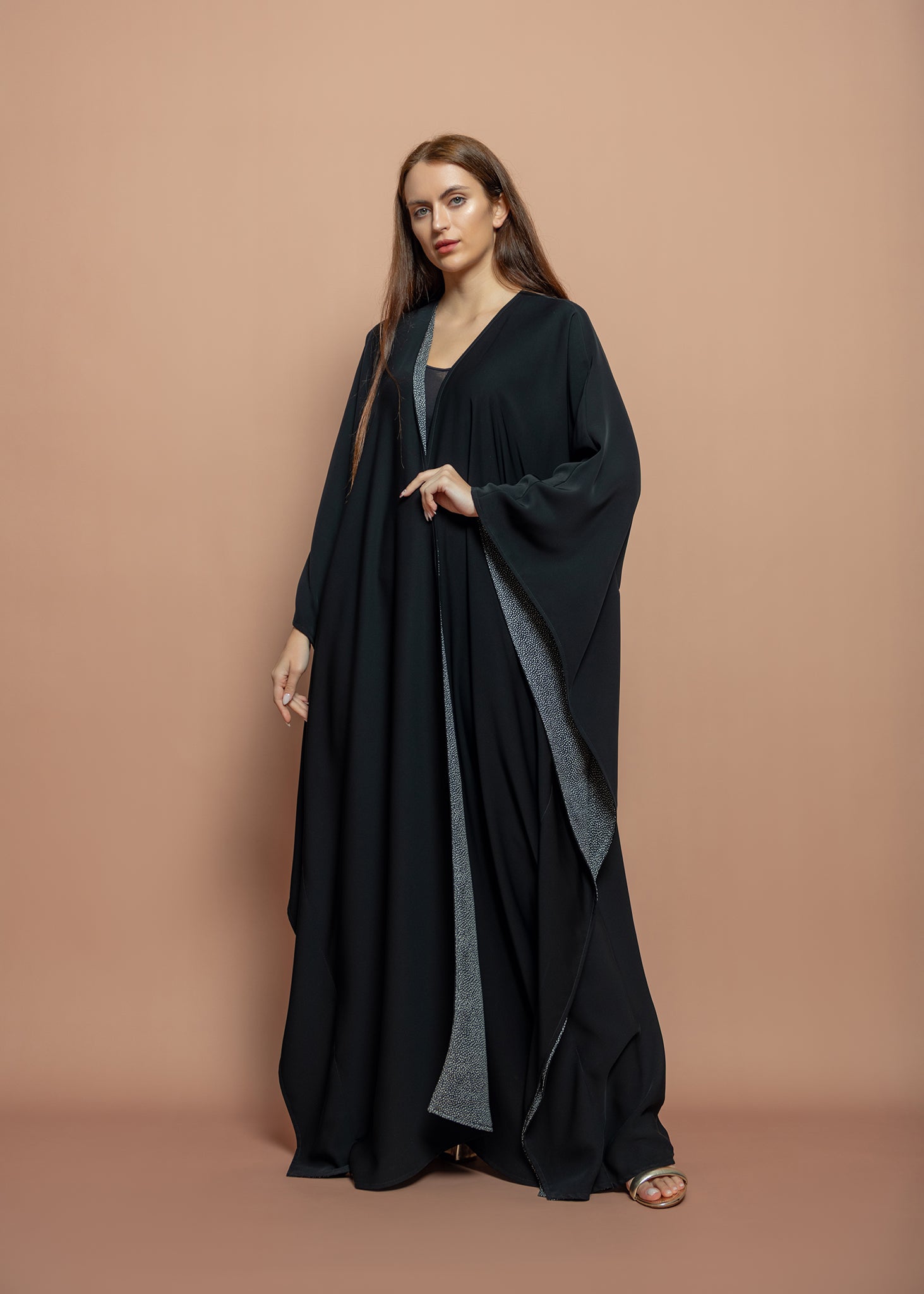 Black crepe Abaya
