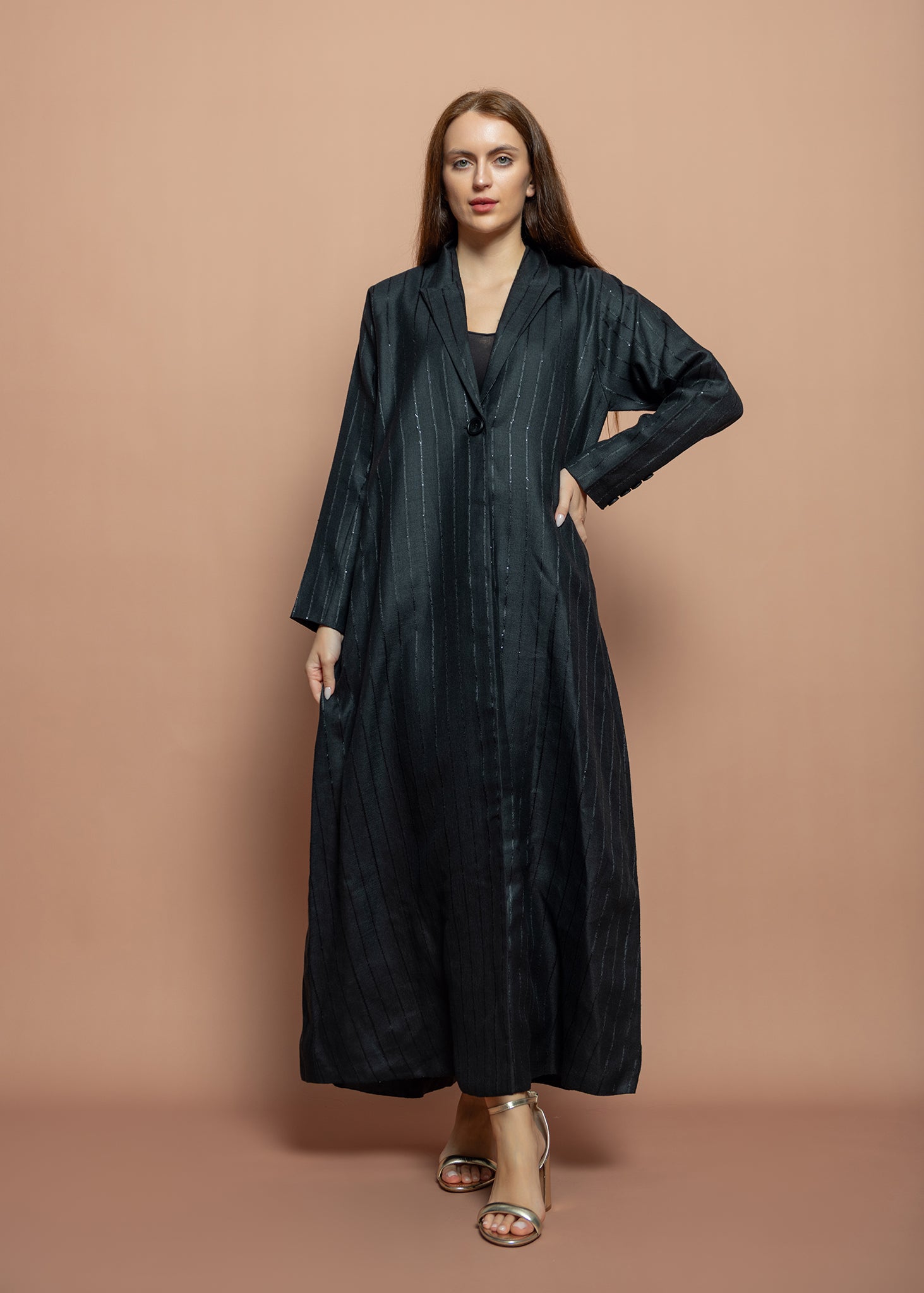 Black crepe Abaya