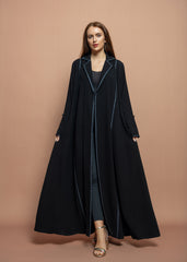 Black crepe Abaya